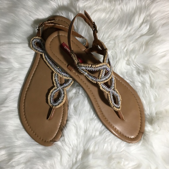 Union Bay Beaded Shell Strap Sandal - Picture 1 of 8